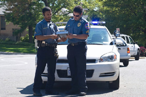 Public Safety Officers and Patrol Car